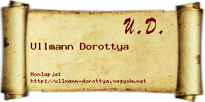Ullmann Dorottya névjegykártya